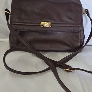 Etienne Aigner Dark Brown Crossbody Bag